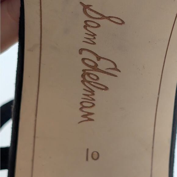 Sam Edelman Yancy Ankle Strap Block Heel Sandals Women's Black Size US10 EU41 - Picture 9 of 9